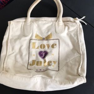Juicy Couture Oatmeal colored canvas shoulder bag